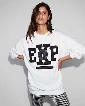 Express one eleven oversized cheap sweatshirt